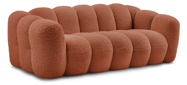 Pohovka z textilie bouclé v cihlové barvě 232 cm Hippolyte – Bobochic Paris