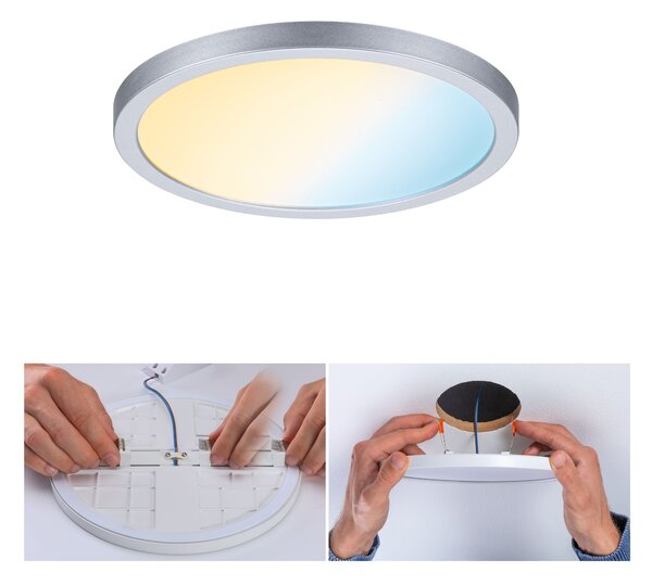P 93045 Smart Home Zigbee LED vestavné svítidlo Areo VariFit IP44 kruhové 175mm 13W matný chrom měnitelná bílá - PAULMANN