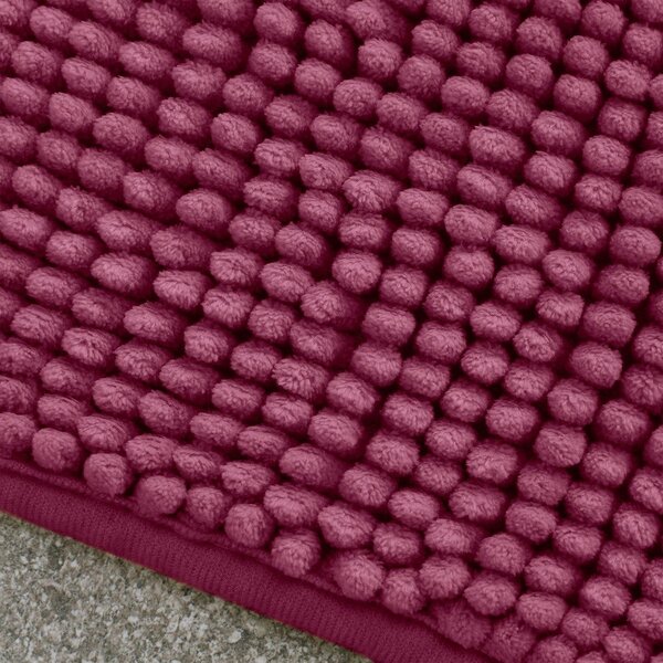 Tmavě růžová koupelnová předložka 50x80 cm Bobble – Catherine Lansfield