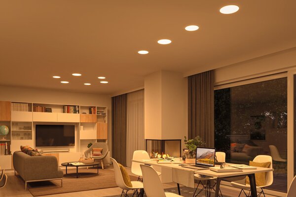 P 95387 Smart Home Zigbee LED vestavné svítidlo Veluna VariFit měnitelná bílá 215mm IP44 17W - PAULMANN