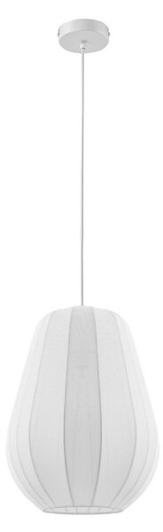 Závěsná svítidlo Lindby, Helin, stmívatelné, Bílá, Jídelna, Tkanina / Textil, Moderní