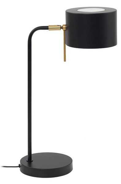 Stolní lampa Lindby, Kaida, Černá, Obývací pokoj, Kov, Moderní
