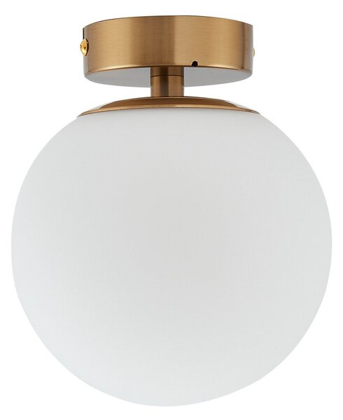 Stropní Lampa Lucande, Bidolo, stmívatelné, Zlatá / mosazná, Koupelna, Sklo