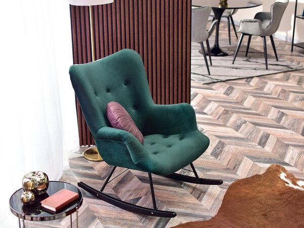 Relaxační křeslo Laurentino (zelená + černá)