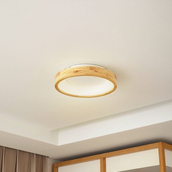 Stropní Lampa Lucande, Samvel, Dřevo, Jídelna, Dřevo, Moderní