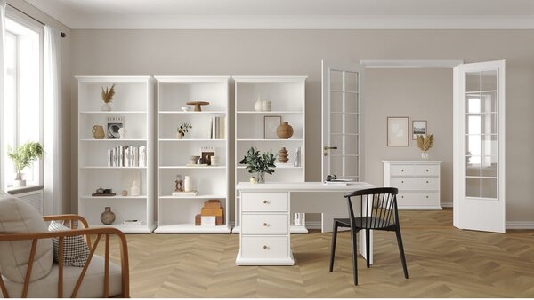 Bílá knihovna 96x201 cm Paris – Tvilum