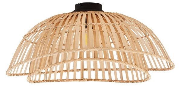 Stropní Lampa Lindby, Ilajus, stmívatelné, Dřevo, Jídelna, Bambus, Boho