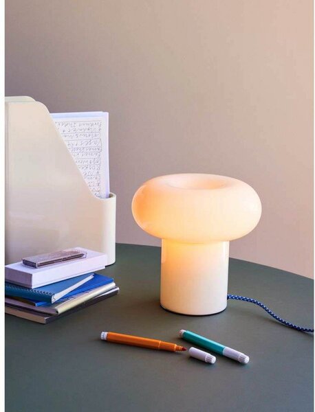 Stolní lampa Hübsch, Zelená, Obývací pokoj, Sklo