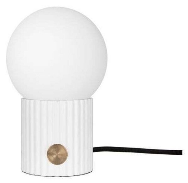 Stolní lampa Globen Lighting, Bílá, Obývací pokoj, Sklo