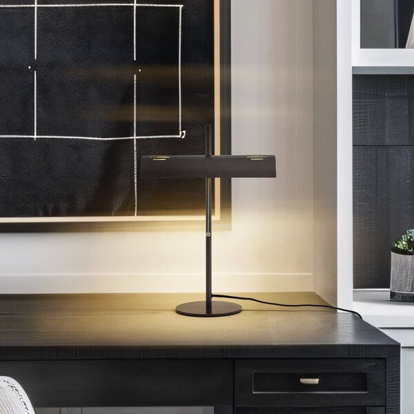 Stolní lampa Lucande, Nysira, Černá, Obývací pokoj, Kov, Moderní