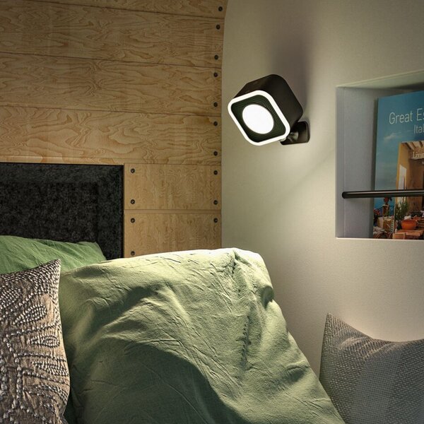 Stolní lampa Paulmann, Varia, stmívatelné, Černá, Obývací pokoj, Plast, Moderní