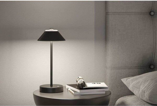Stolní lampa Paulmann, stmívatelné, Černá, Obývací pokoj, Kov, Moderní