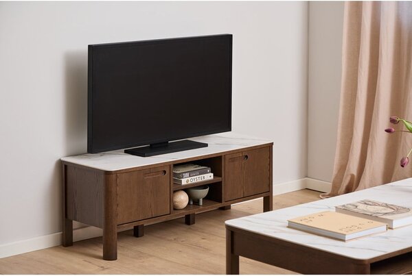 Béžový/tmavě hnědý konferenční stolek s keramickou deskou 70x130 cm Southampton – Actona
