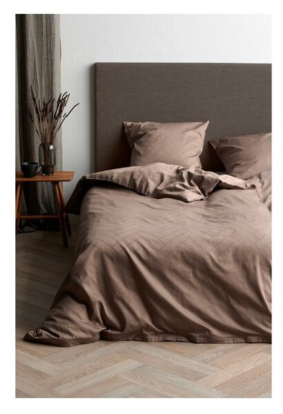 Damaškové povlečení taupe na jednolůžko/prodloužené 140x220 cm Tiles – Södahl