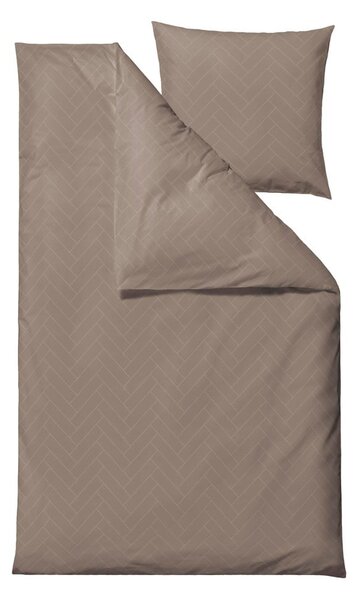 Damaškové povlečení taupe na jednolůžko/prodloužené 140x220 cm Tiles – Södahl