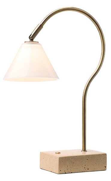 Stolní lampa Halo Design, Béžová, Obývací pokoj, Kov
