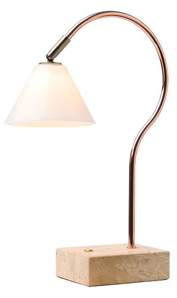 Stolní lampa Halo Design, Béžová, Obývací pokoj, Kov