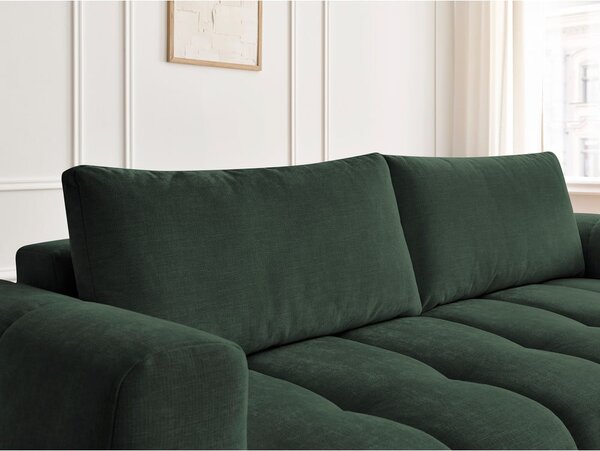 Zelená rozkládací/s úložným prostorem pohovka 251 cm Fuji – Bobochic Paris