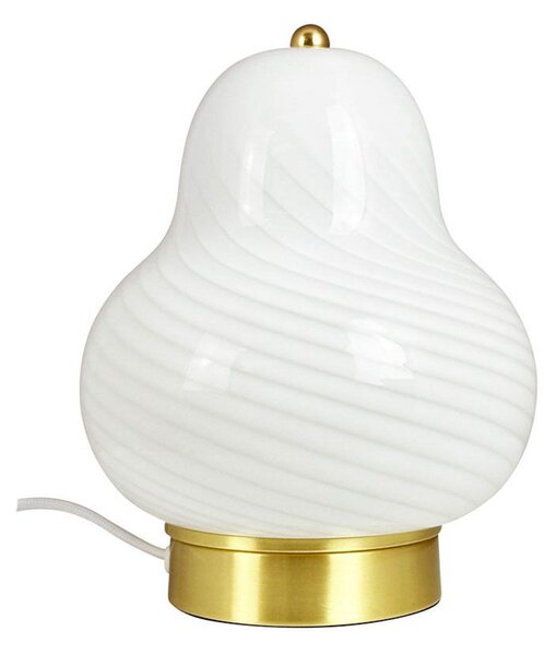 Stolní lampa Dyberg Larsen, Lucy, Bílá, Obývací pokoj, Sklo, Skandinávský
