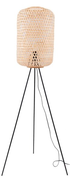 Stojací Lampa Lucande, Jorick, Dřevo, Obývací pokoj, Bambus, Venkovský / rustikální