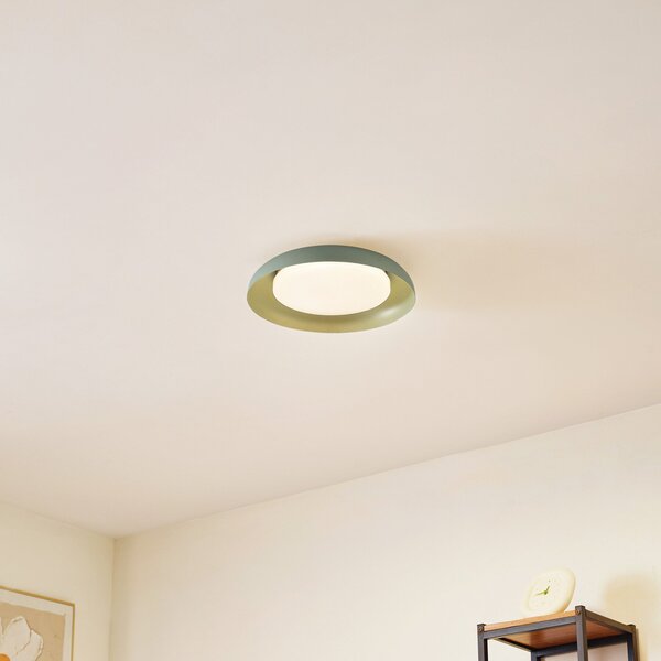 Stropní Lampa Lindby, Florie, Zelená, Obývací pokoj, Plast, Moderní