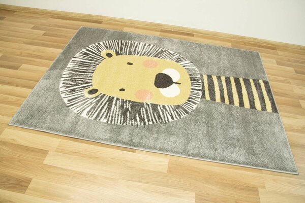 Makro Abra Dětský kusový koberec Lima E181A Lvíček šedý Rozměr: 120x170 cm