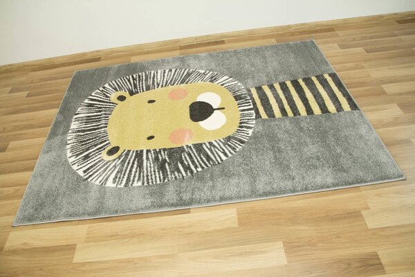 Makro Abra Dětský kusový koberec Lima E181A Lvíček šedý Rozměr: 120x170 cm