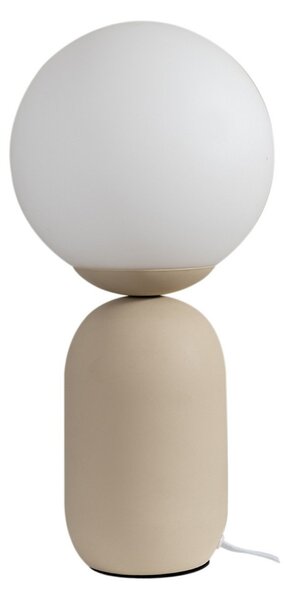 Stolní lampa Lindby, Lennes, Bílá, Obývací pokoj, Sklo, Moderní