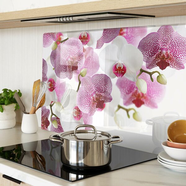 Krájecí prkénko skleněné Orchideje v pozadí okna ddk-nr-wm-00006221