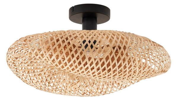 Stropní Lampa Lindby, Eleane, stmívatelné, Dřevo, Obývací pokoj, Bambus, Venkovský / rustikální