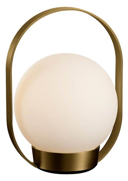 Stolní lampa ANTIDARK, Hnědá / Rezavá, Ložnice, Hliník