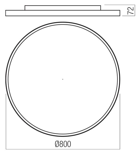 Redo Stropní LED svítidlo DAMA ø 800mm, 60W, UGR