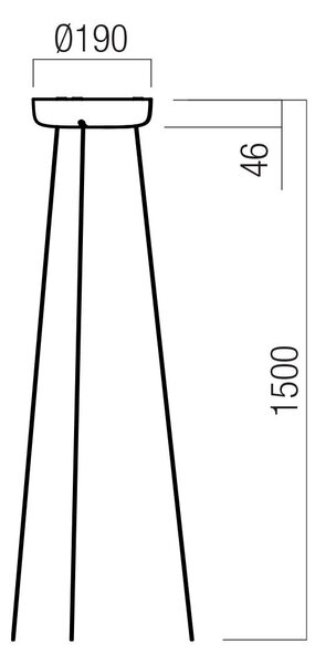 Redo Závěsná souprava ø 190 x 45mm pro svítidla DIP Barva: Bílá
