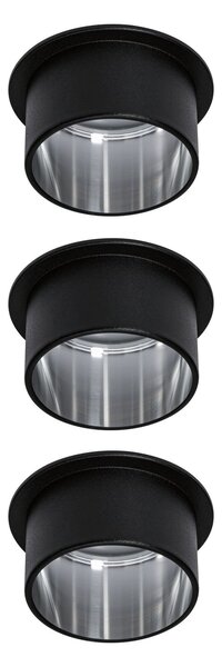 P 93383 Vestavné svítidlo LED Gil 6W černá mat kov kartáčovaný IP44 2.700K 3-krokové-stmívatelné - PAULMANN