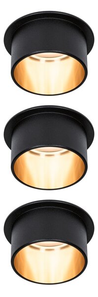 P 93379 Vestavné svítidlo LED Gil 6W černá mat zlatá IP44 2.700K 3-krokové-stmívatelné - PAULMANN