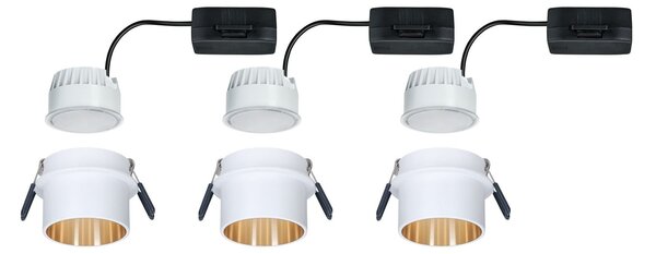 P 93381 Vestavné svítidlo LED Gil 6W bílá mat zlatá IP44 2.700K 3-krokové-stmívatelné - PAULMANN