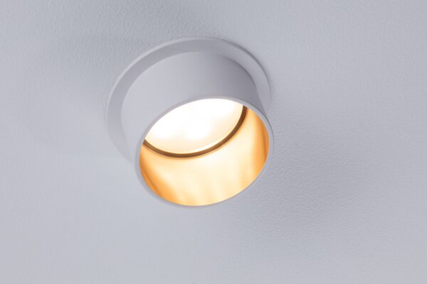 P 93381 Vestavné svítidlo LED Gil 6W bílá mat zlatá IP44 2.700K 3-krokové-stmívatelné - PAULMANN