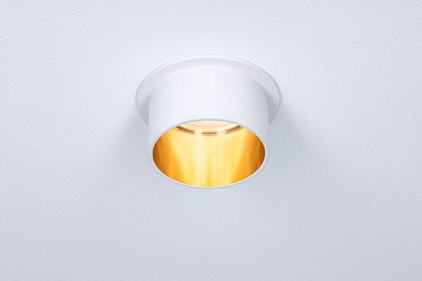 P 93381 Vestavné svítidlo LED Gil 6W bílá mat zlatá IP44 2.700K 3-krokové-stmívatelné - PAULMANN