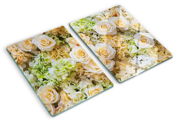 Skleněné krájecí prkénko Květiny v pastelových odstínech ddk-nr-wm-00006228