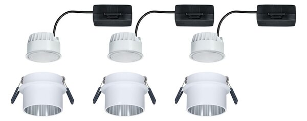 P 93385 Vestavné svítidlo LED Gil 6W bílá mat kov kartáčovaný IP44 2.700K 3-krokové-stmívatelné - PAULMANN