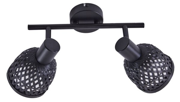 Stropní Lampa Lindby, Eskil, stmívatelné, Černá, Jídelna, Bambus, Moderní