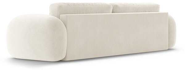 Krémová sametová rozkládací/s úložným prostorem pohovka 262 cm Tonale – Cosmopolitan Design