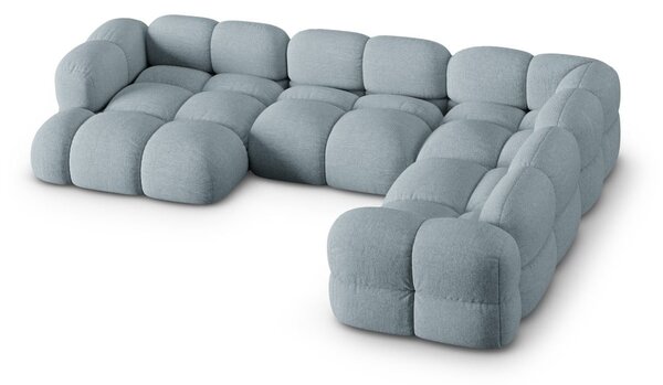Světle modrá rohová pohovka (pravý roh/do "U") Loretto – Cosmopolitan Design