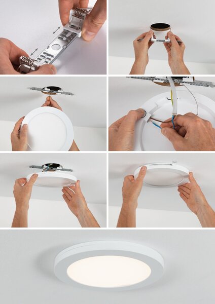 P 95389 LED vestavné svítidlo Cover-it kruhové 225mm, 16,5W 4000K bílá mat Panel pro vestavnou i přisazenou montáž - PAULMANN