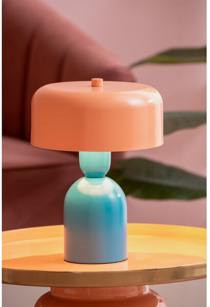 Modrá/oranžová stolní lampa (výška 24 cm) Double Funky – Leitmotiv