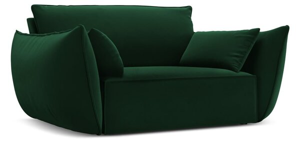 Tmavě zelené sametové křeslo Vanda – Mazzini Sofas