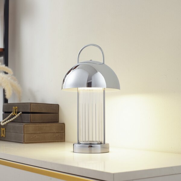 Stolní lampa Lindby, Mareli, stmívatelné, Šedá, Jídelna, Kov, Moderní