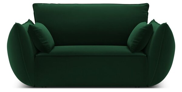Tmavě zelené sametové křeslo Vanda – Mazzini Sofas