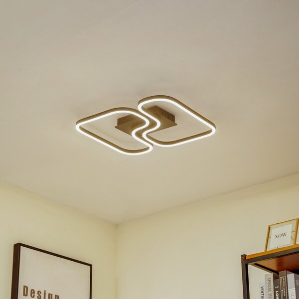 Stropní Lampa Lucande, Amiya, Černá, Obývací pokoj, Kov, Moderní
