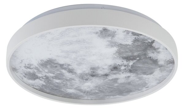 Stropní Lampa Lindby, Lune, Bílá, Obývací pokoj, Plast, Moderní